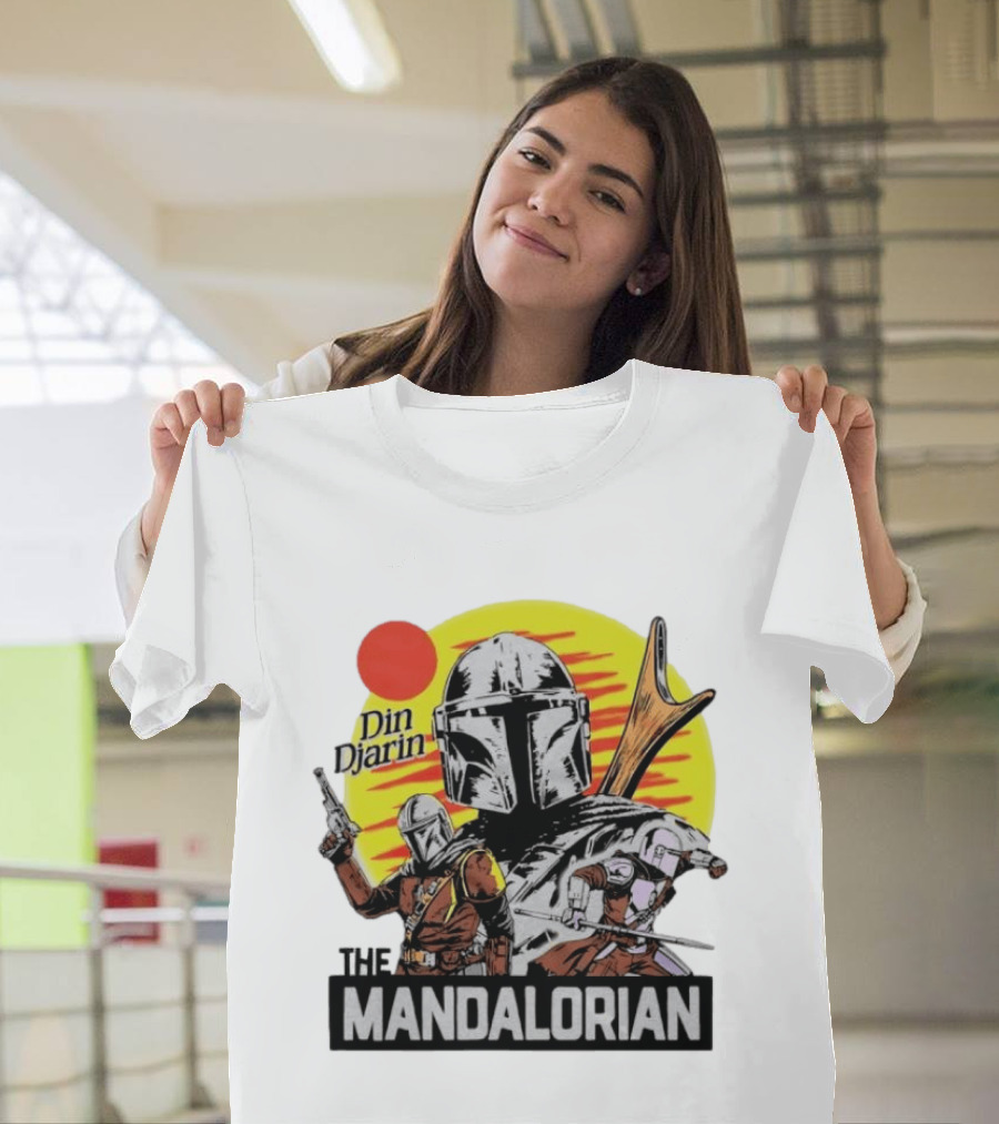 The Mandalorian Din Djarin Star Wars Retro Comic T-Shirt