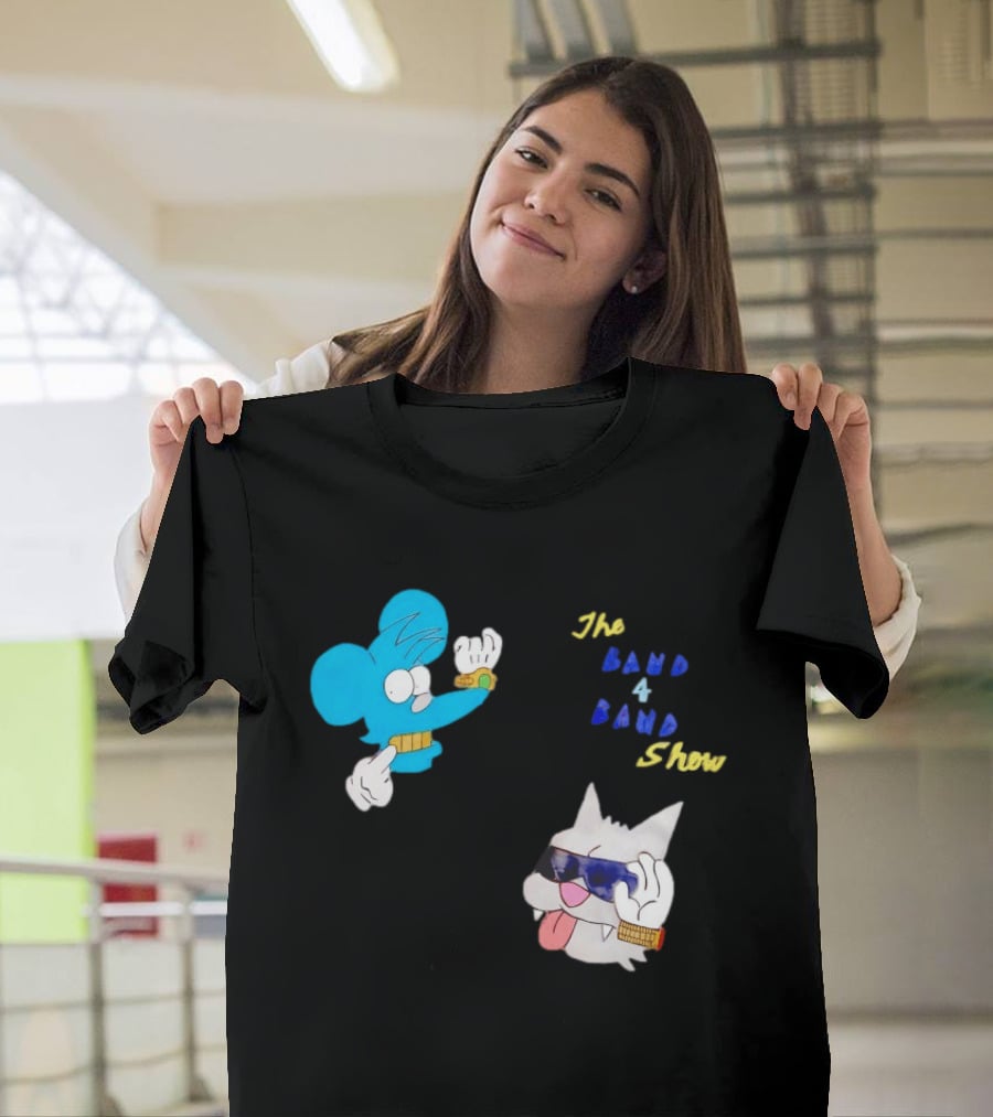 The Itchy And Scratchy Band 4 Band Show Cartoon Characters T-Shirt