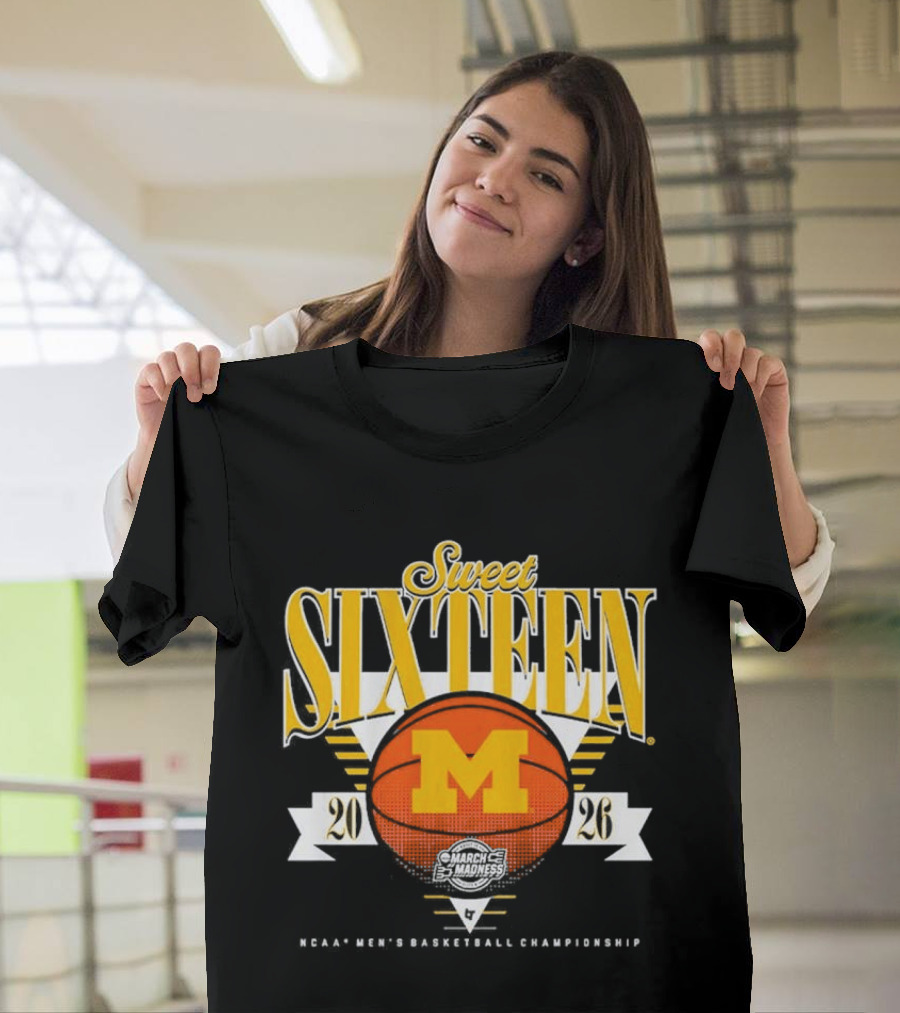 Michigan Sweet Sixteen MBB 2026 NCAA Tournament Basketball Championship T-Shirt