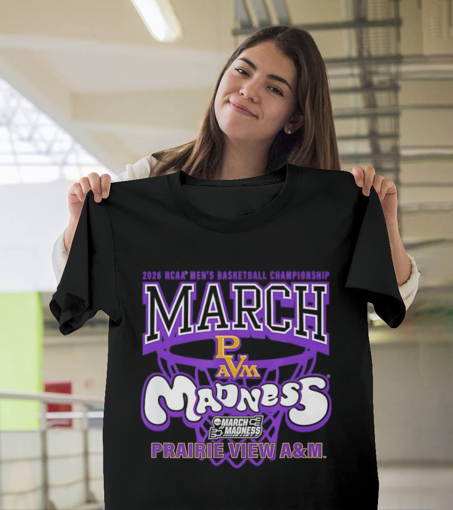 Prairie View A&M Panthers 2026 March Basketball Madness PVM T-Shirt