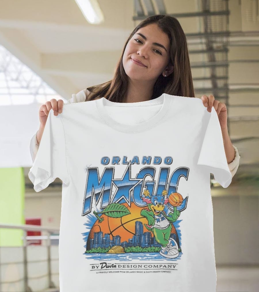 Orlando Magic Duvin City Beautiful 2026 Mascot Basketball Skyline T-Shirt