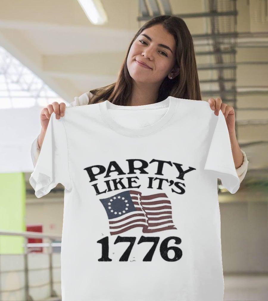 Party Like It's 1776 Betsy Ross American Flag Celebration T-Shirt