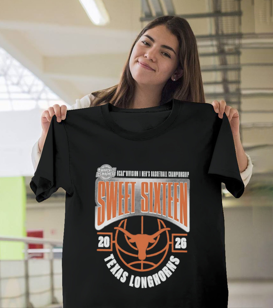 Texas Longhorns 2026 NCAA Men's Basketball Championship Sweet Sixteen T-Shirt