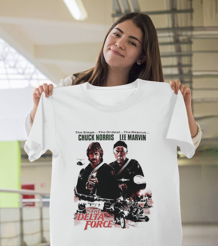 The Delta Force 1986 Chuck Norris Lee Marvin Movie T-Shirt