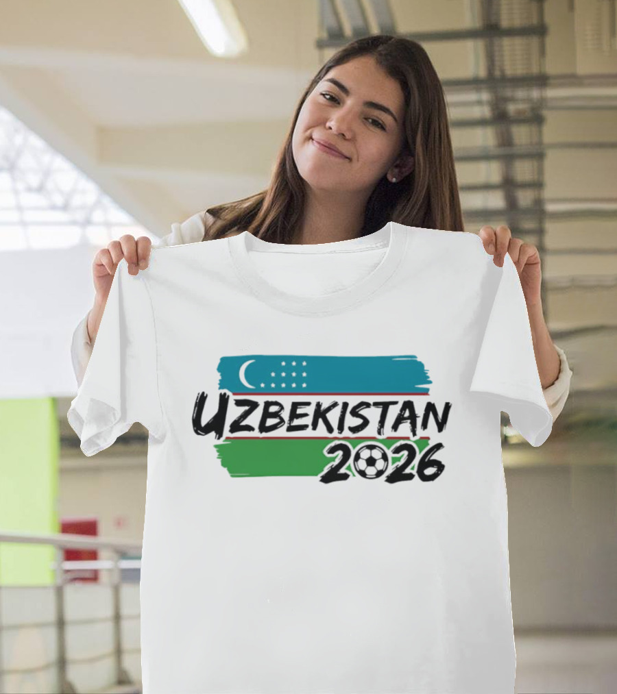 Uzbekistan 2026 National Team World Cup Soccer Flag T-Shirt
