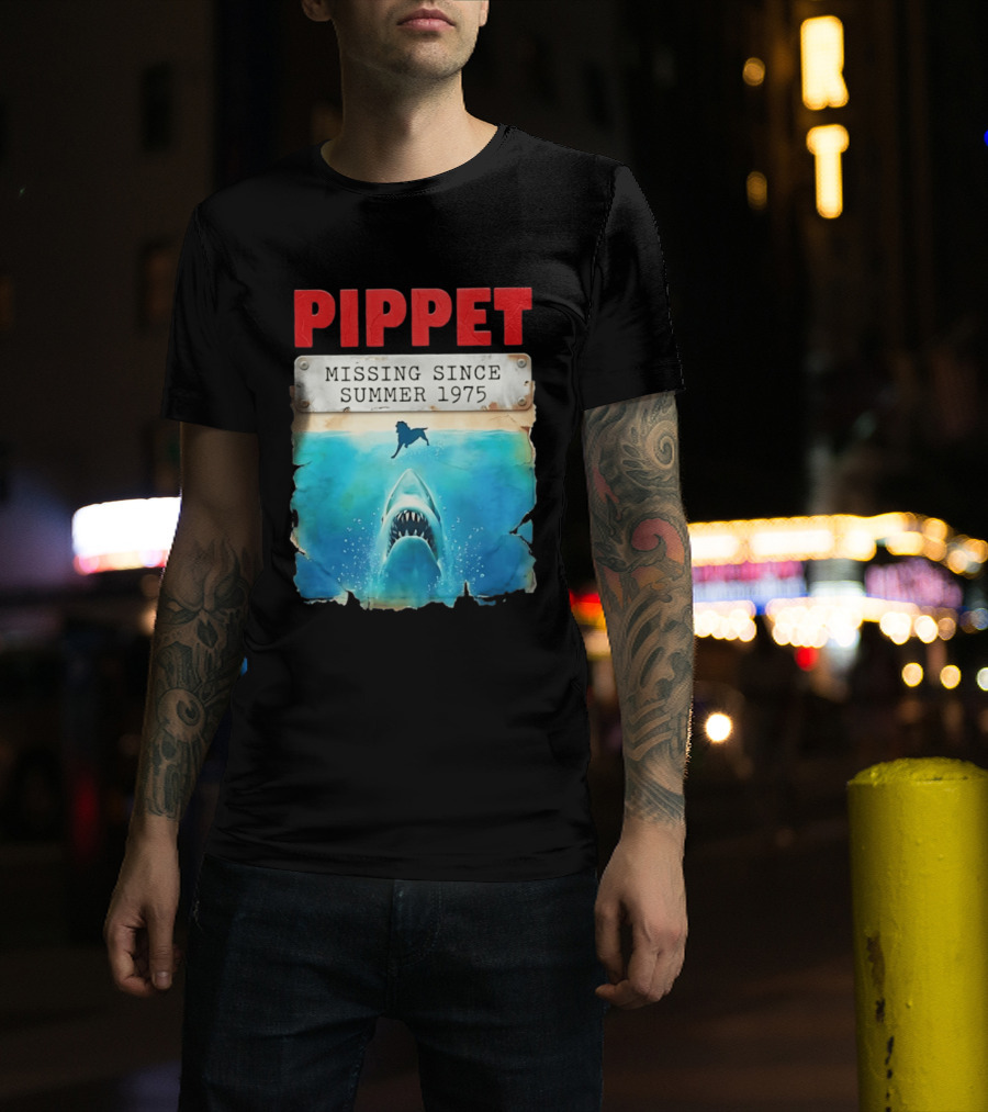 Pippet Missing Since Summer 1975 Shark Attack Scene T-Shirt