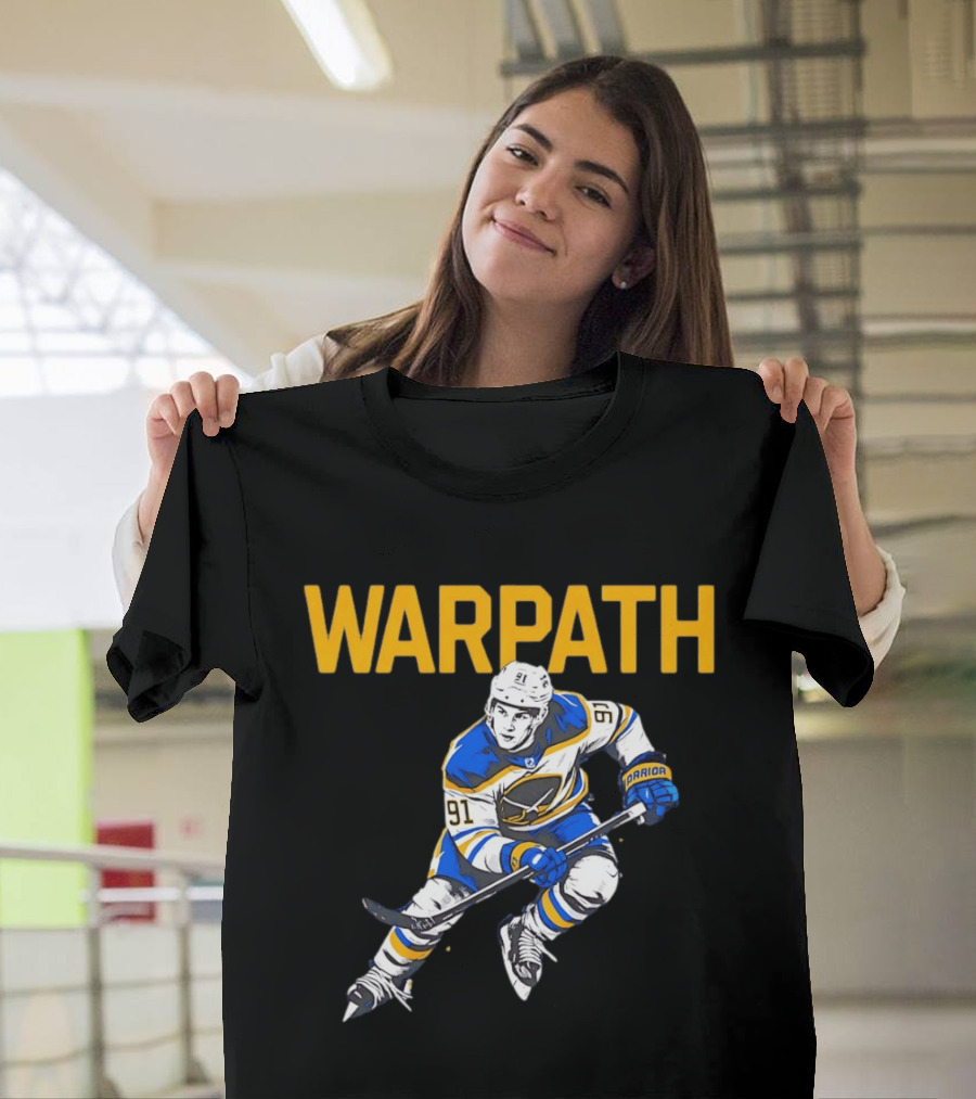 Warpath Josh Doan 91 Buffalo Sabres Hockey T-Shirt