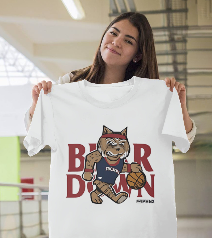 Arizona Wildcats Basketball Bear Down PHNX Tucson Jersey T-Shirt