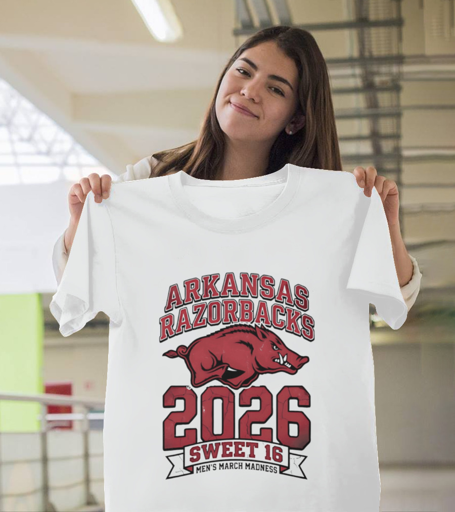 Arkansas Razorbacks 2026 Sweet 16 Men's March Madness T-Shirt
