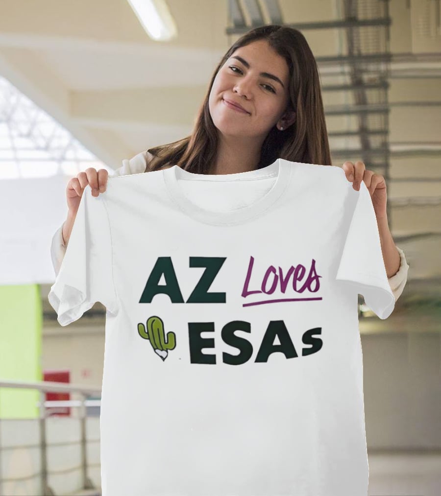 AZ Loves ESAs Cactus Heart T-Shirt
