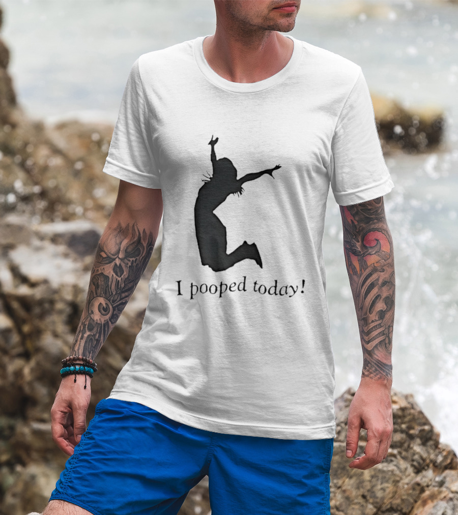 I Pooped Today Jumping Silhouette Celebration T-Shirt