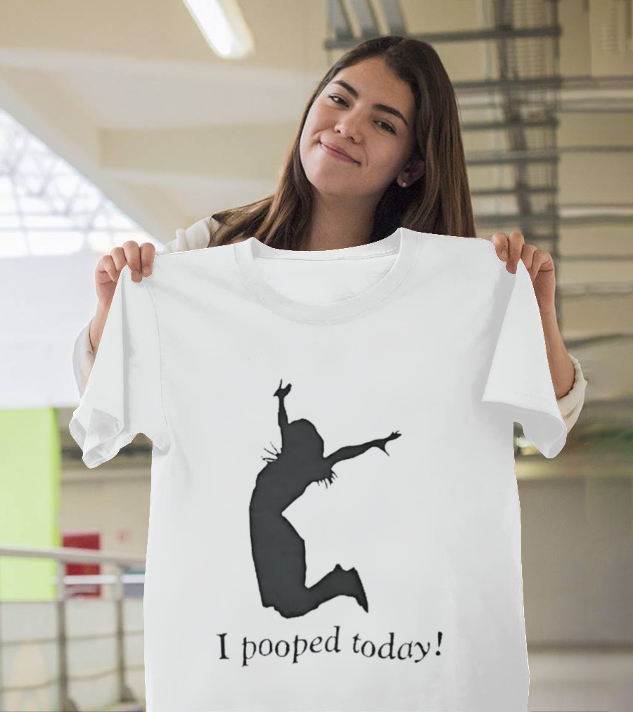 I Pooped Today Jumping Silhouette Celebration T-Shirt
