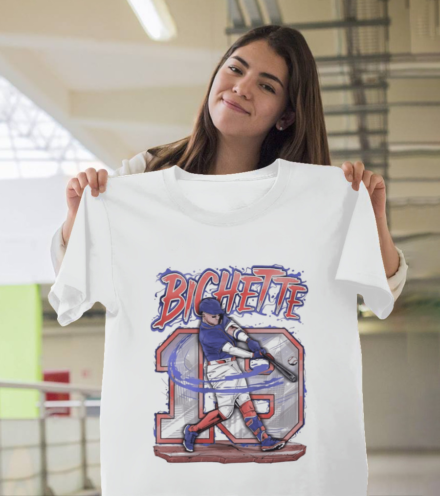 Bo Bichette 19 New York Mets Baseball 2026 City Skyline Blazing T-Shirt