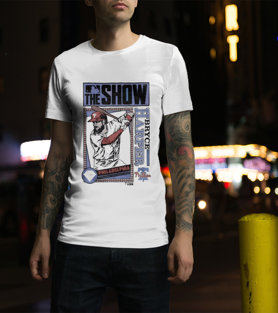 The Show Bryce Harper Philadelphia Phillies MLB Caricature T-Shirt