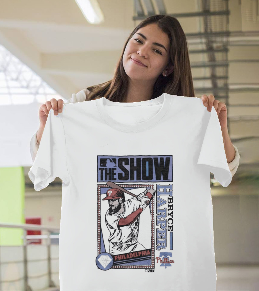 The Show Bryce Harper Philadelphia Phillies MLB Caricature T-Shirt