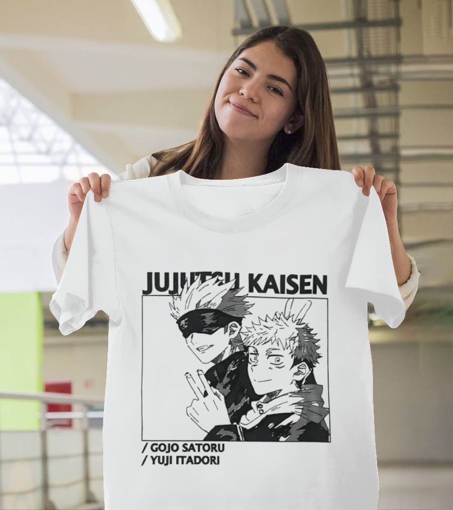 Jujutsu Kaisen Gojo Satoru Yuji Itadori Anime Characters T-Shirt