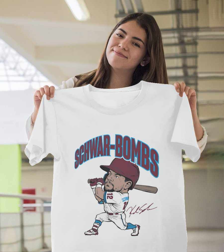 SchwarBombs Kyle Schwarber Philadelphia Phillies Caricature T-Shirt