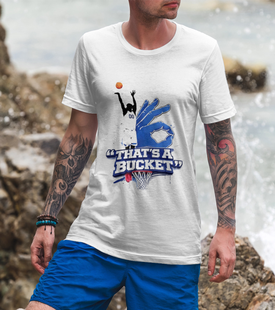 00 That's A Bucket Basketball Shot Gesture T-Shirt