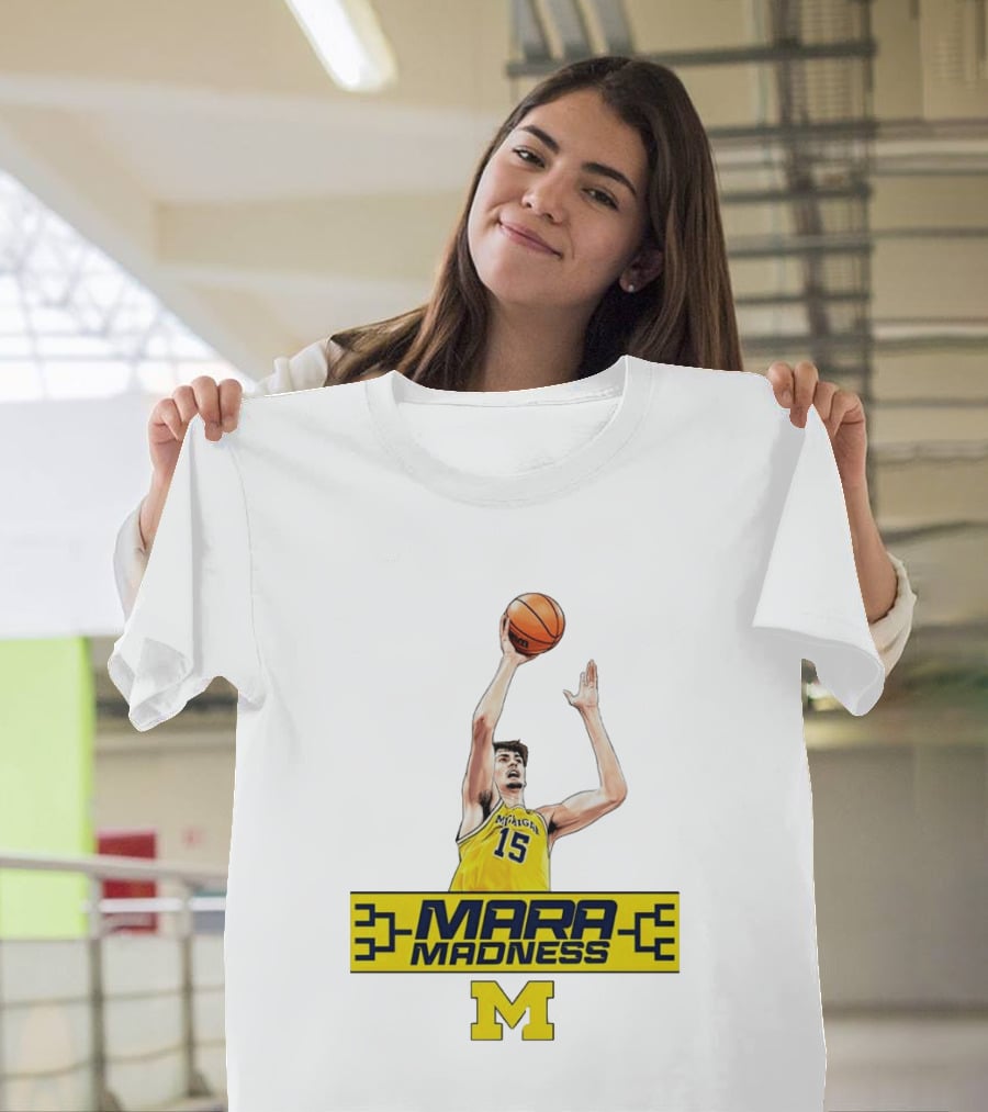Mara Madness University Of Michigan Basketball Aday Mara Number 15 T-Shirt