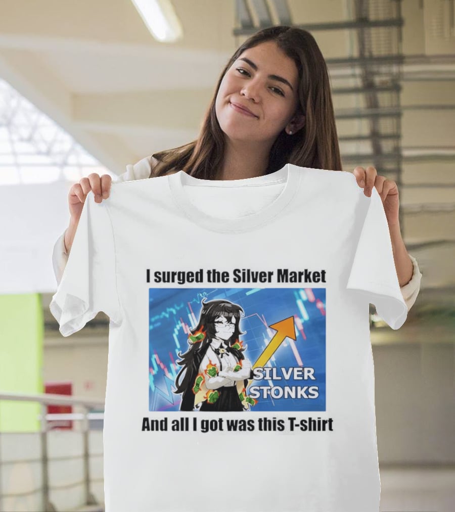 Grimmi 2026 Silver Stonks Crashed The Market With Business Insight T-Shirt