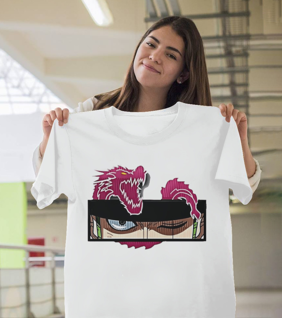 One Piece Roronoa Zoro Wano Purple Dragon Eyes Anime Manga T-Shirt