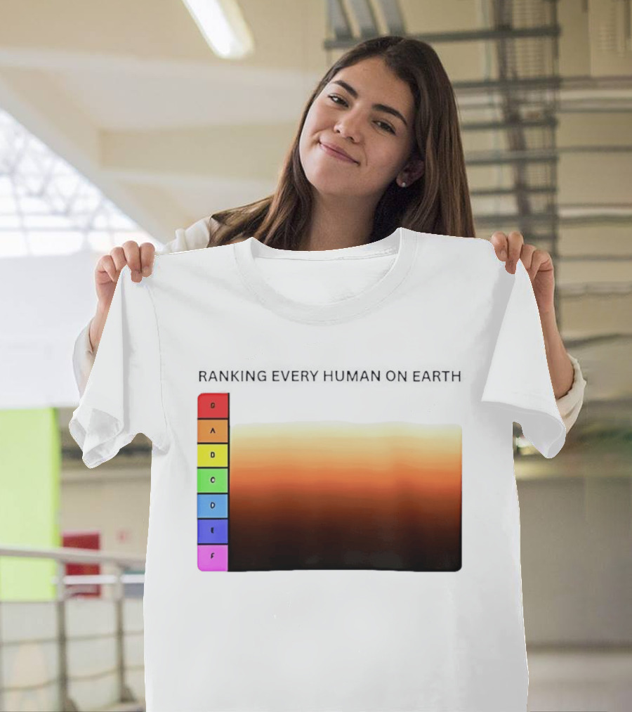 Ranking Every Human On Earth Tier List Gradient Chart T-Shirt