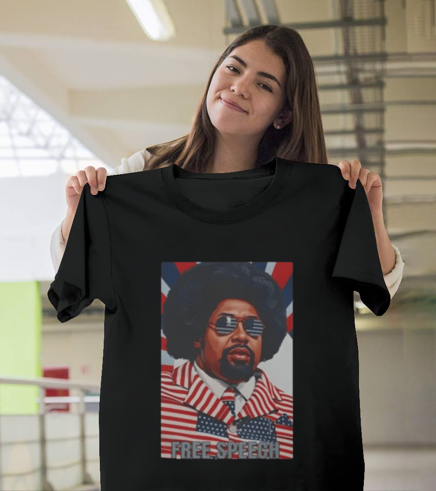 Aftoman Free Speech Patriotic Afro American Flag Suit T-Shirt