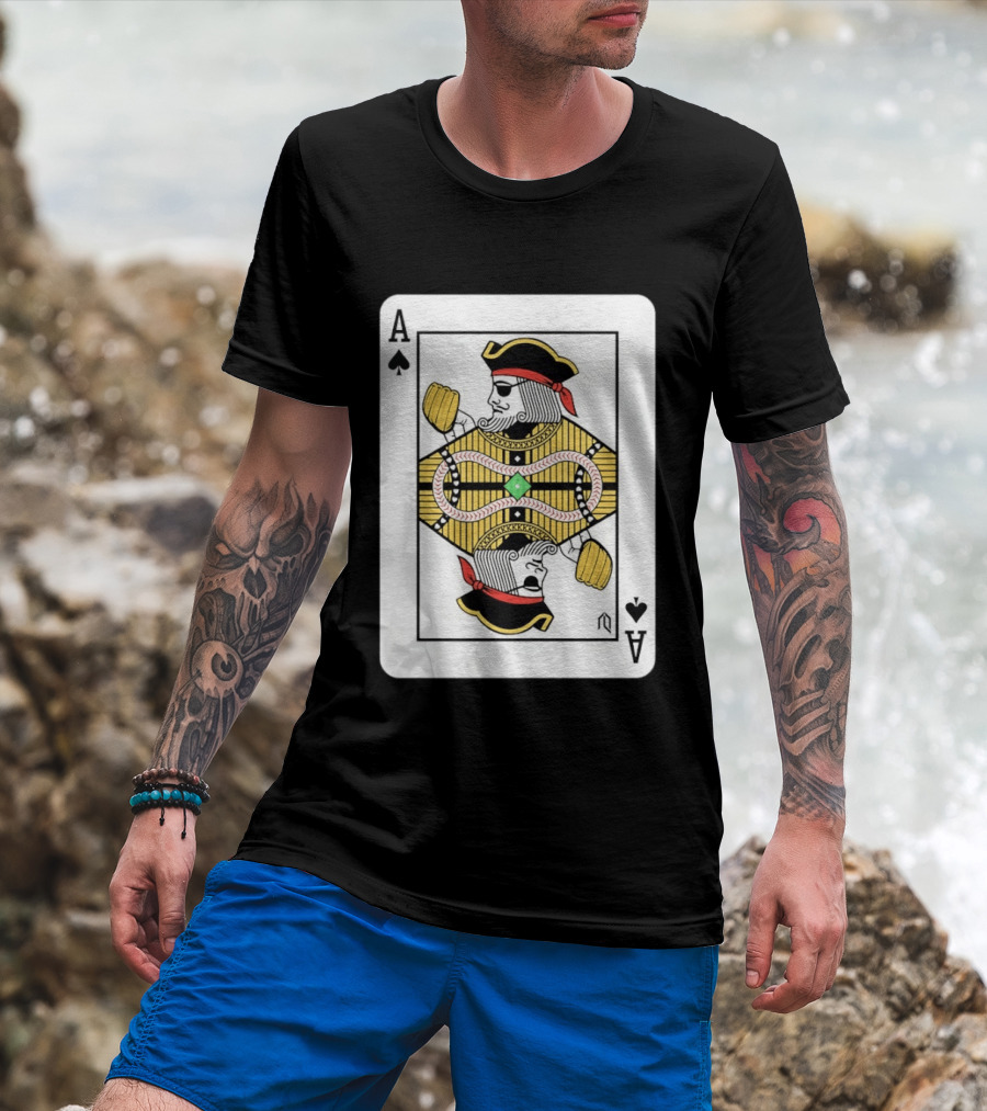 Athlete Ace Of Spades Playing Card Pirate T-Shirt