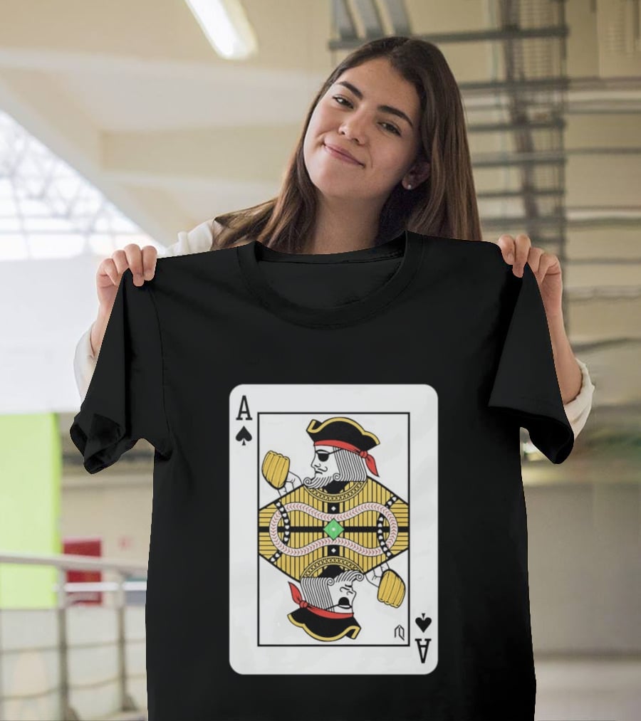 Athlete Ace Of Spades Playing Card Pirate T-Shirt
