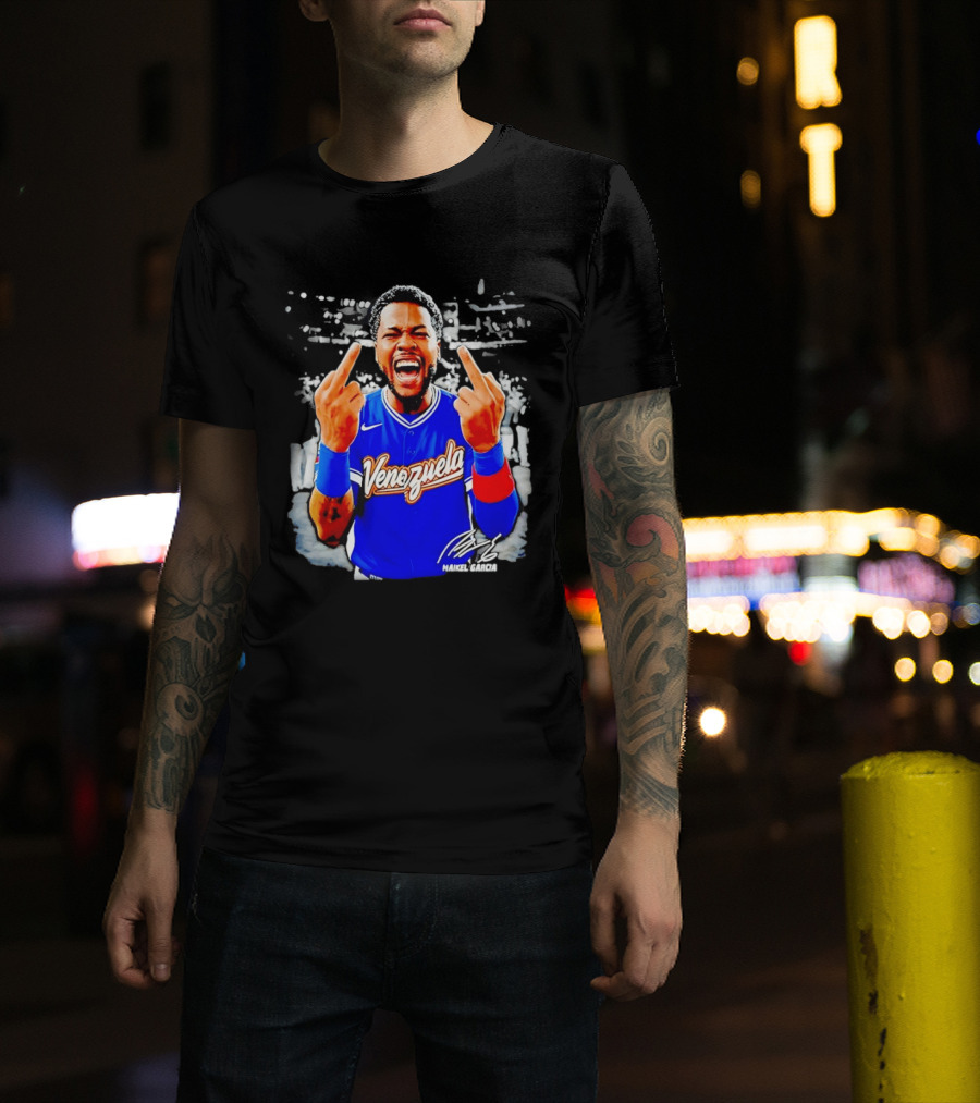 Maikel Garcia Venezuela 2026 MVP Middle Finger Baseball Team T-Shirt