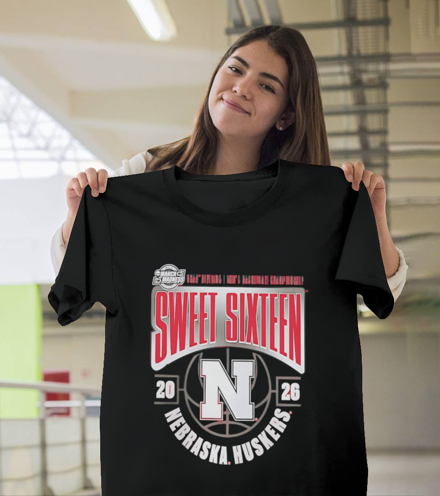 Nebraska Huskers 2026 NCAA Sweet Sixteen Basketball Tournament Championship T-Shirt