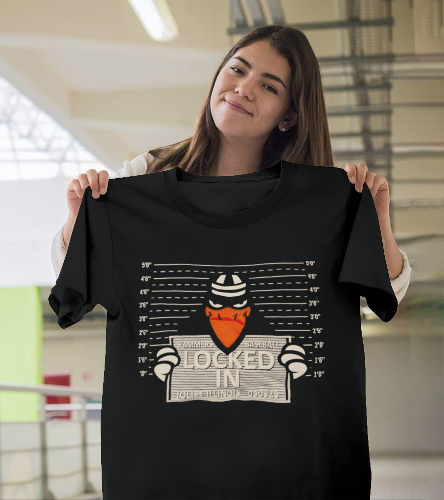Slammers Baseball Locked In Joliet Illinois Shot T-Shirt