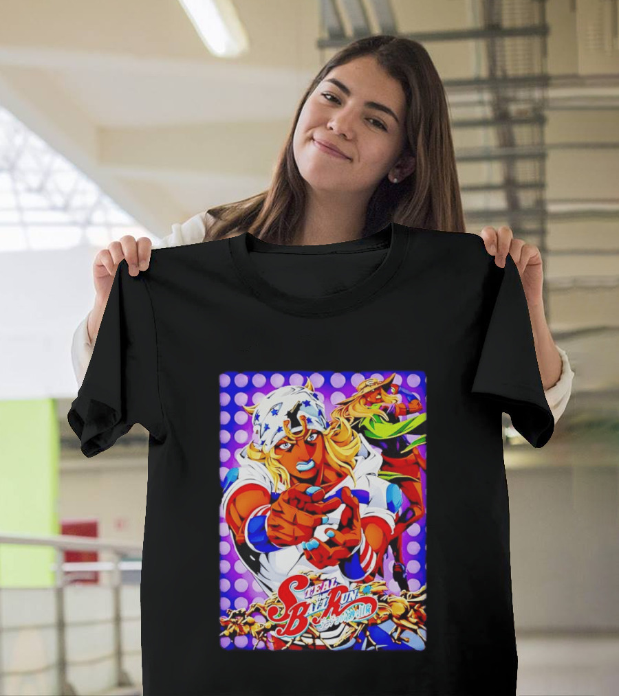 Steal Ball Run Anime JoJo's Bizarre Adventure Colorful Manga T-Shirt