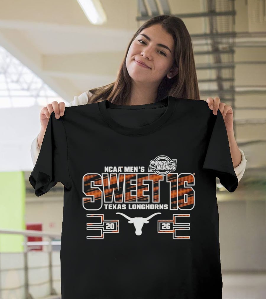 NCAA Men's March Madness 2026 Texas Longhorns Sweet 16 T-Shirt
