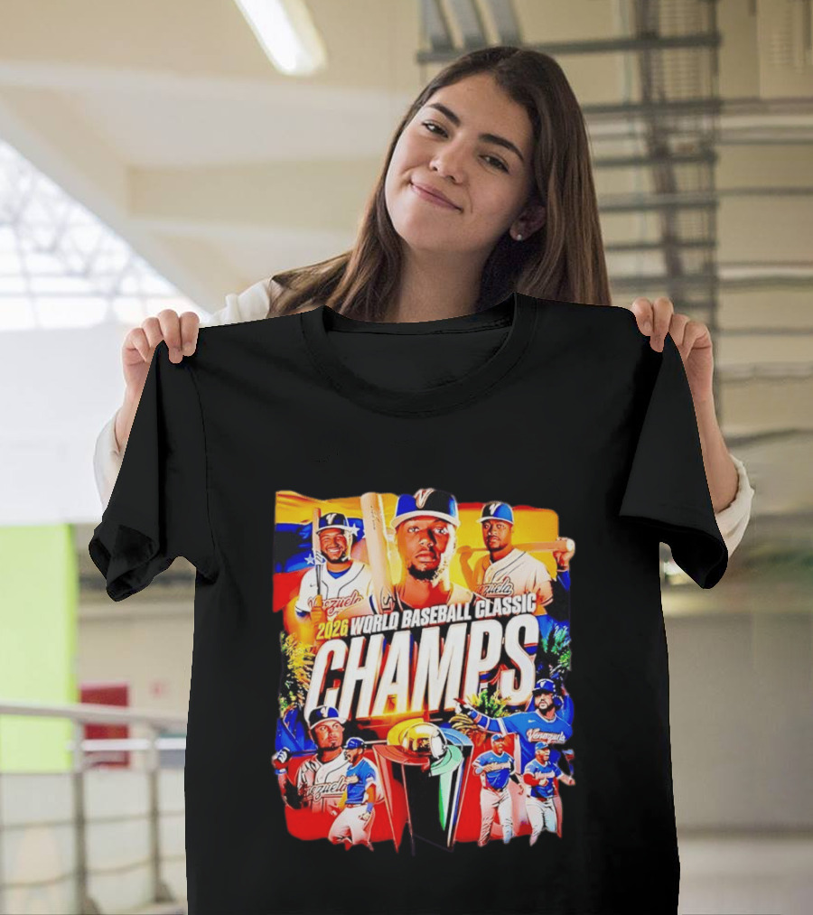 2026 Venezuela World Baseball Classic Champions Victory Celebration T-Shirt