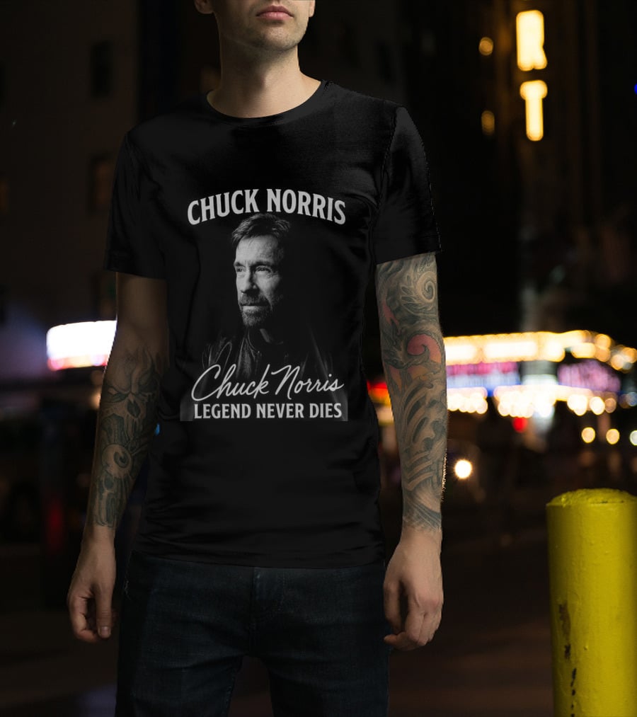 Chuck Norris Legend Never Dies Two Sides T-Shirt