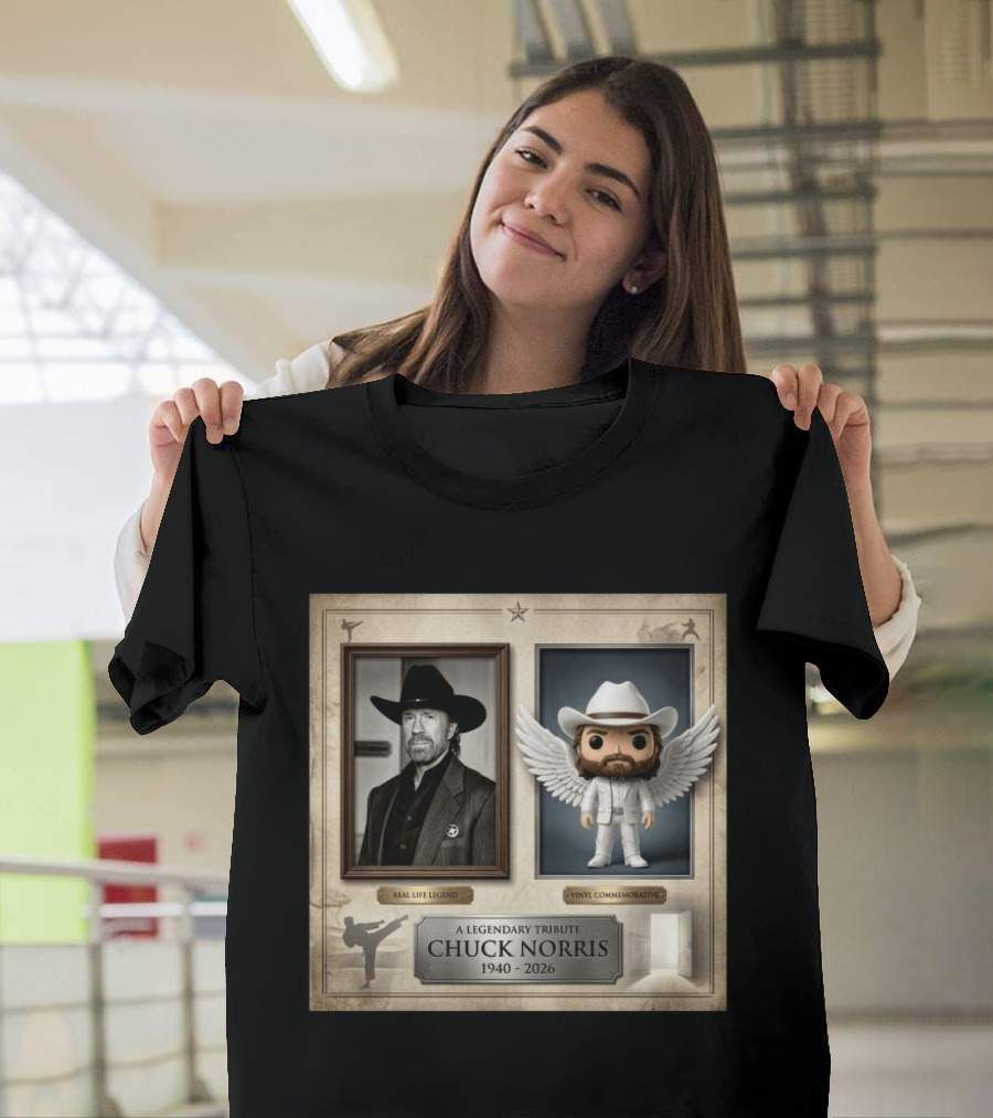 A Legendary Tribute Chuck Norris Real Life Legend Vinyl Commemorative 1940 2026 T-Shirt