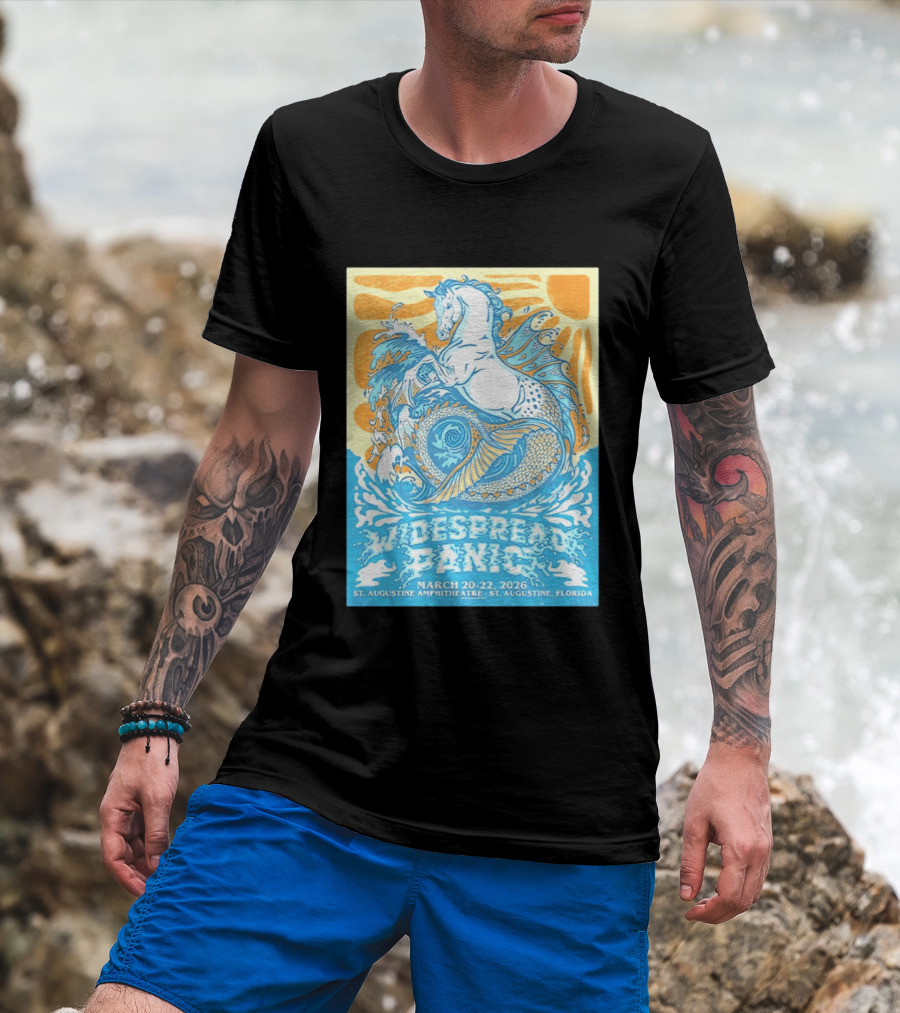 Widespread Panic March 20 22 2026 St Augustine Amphitheatre Florida Event T-Shirt