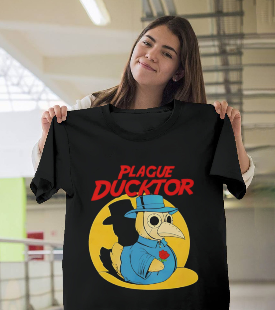 Plague Ducktor Holding Rose Doctor Costume Duck T-Shirt