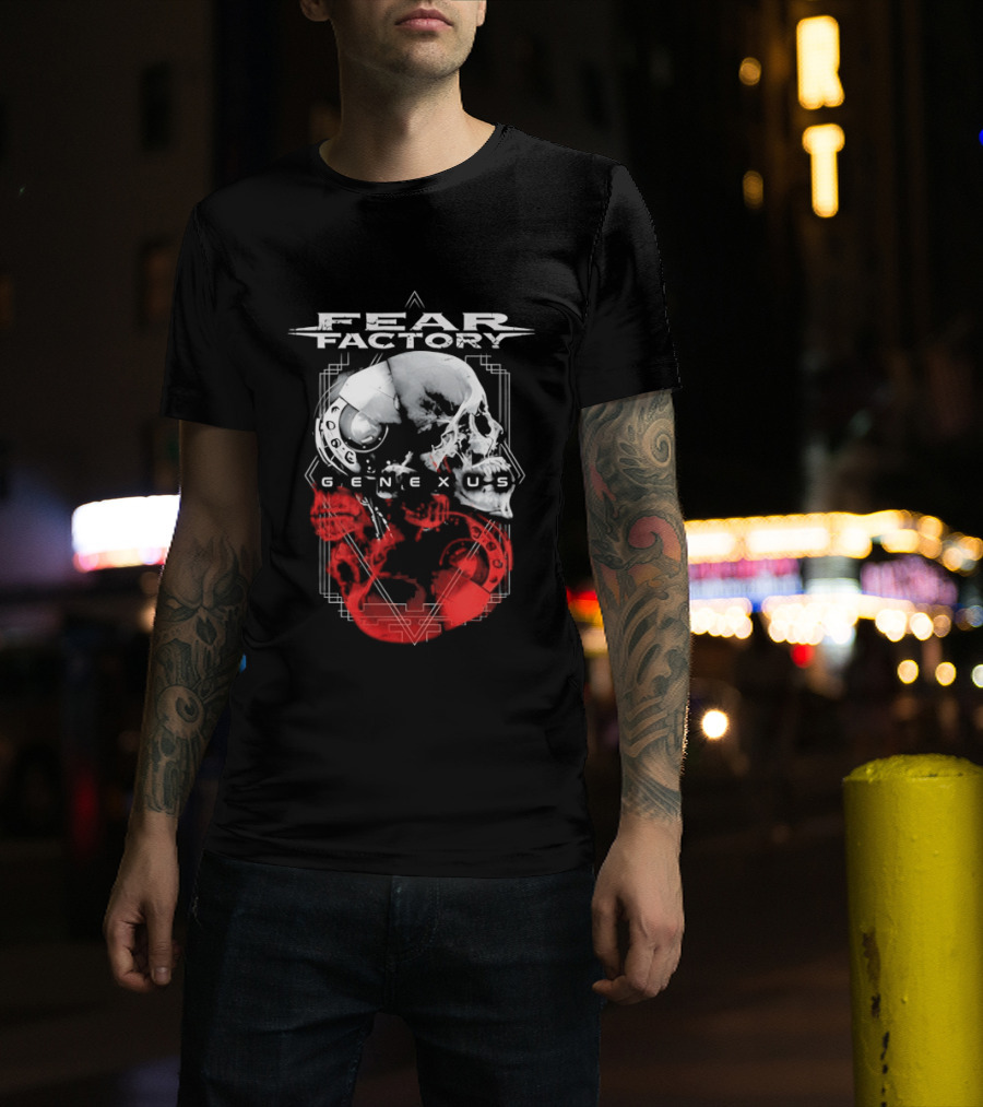 Fear Factory Genexus Skulls Art Metal Band T-Shirt