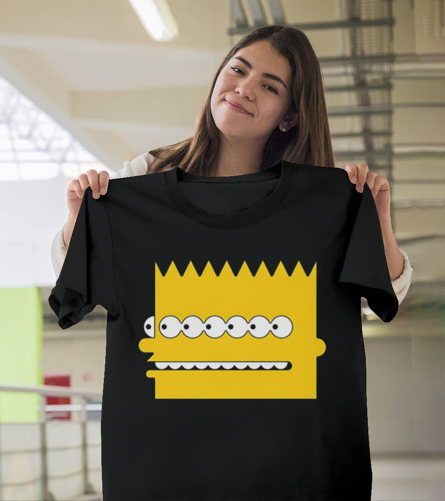 Simps Multi Mult Bart Yellow Silhouette Cartoon Eyes T-Shirt