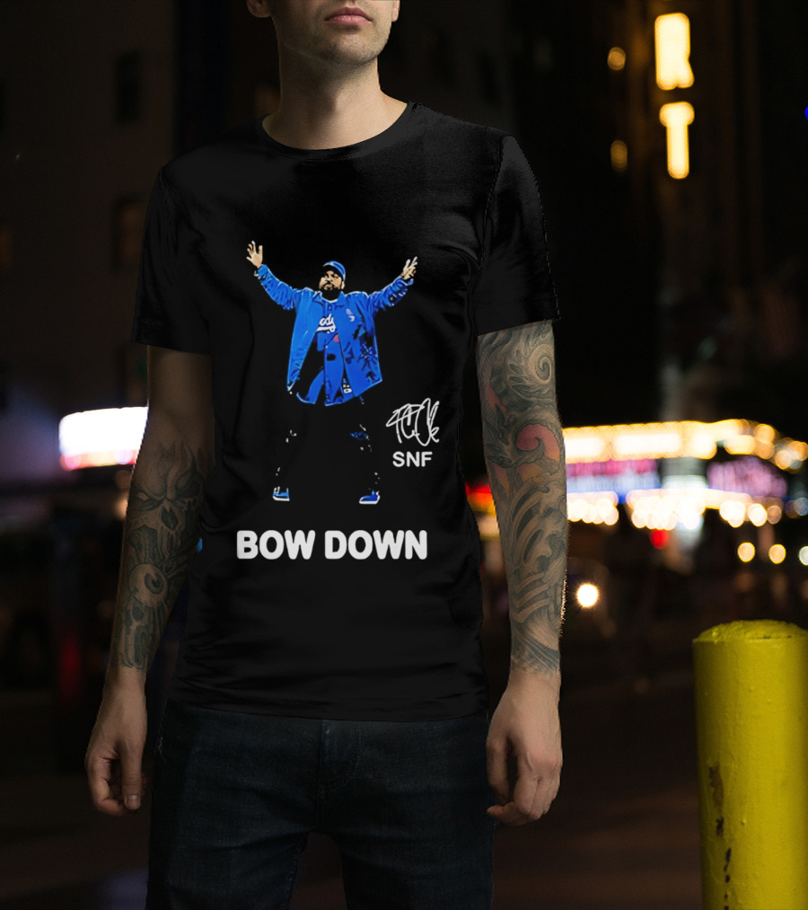 Los Angeles Dodgers Bow Down Ice Cube SNF T-Shirt