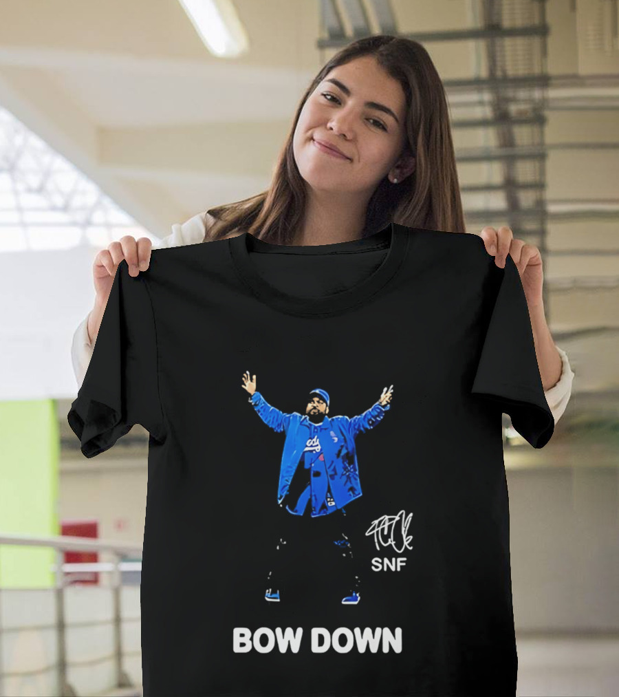 Los Angeles Dodgers Bow Down Ice Cube SNF T-Shirt