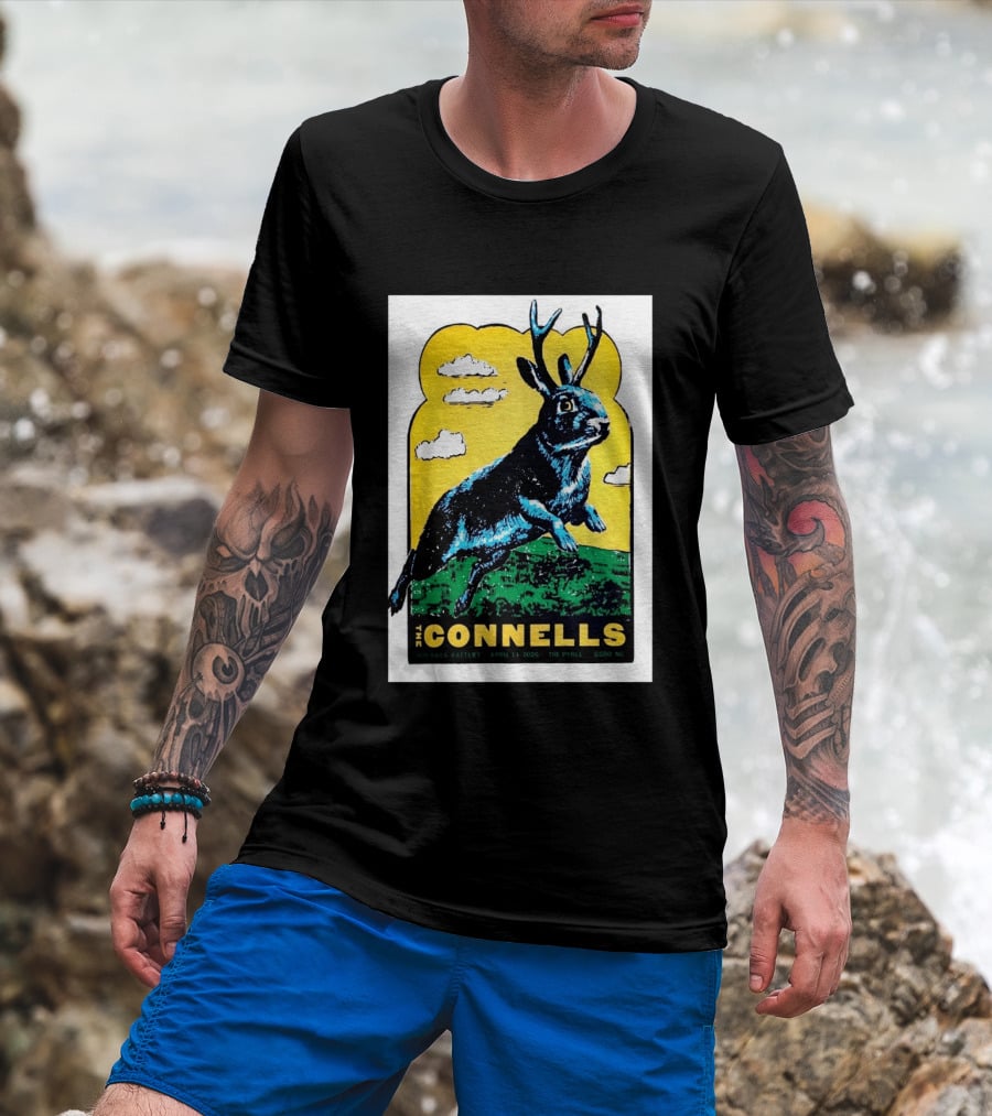 The Connells April 11 2026 The Pyrle Greensboro NC With Bass Battery Jackalope T-Shirt