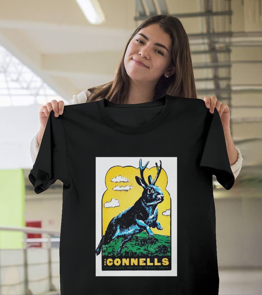 The Connells April 11 2026 The Pyrle Greensboro NC With Bass Battery Jackalope T-Shirt