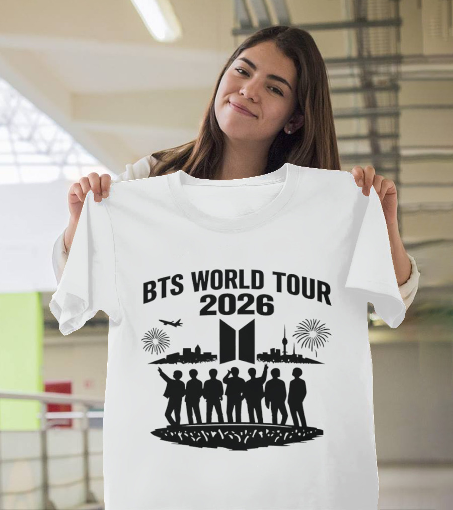 BTS World Tour 2026 Army Concert Skyline Fireworks T-Shirt