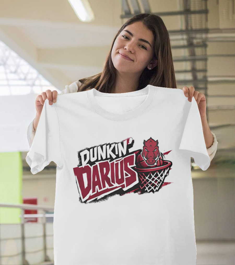 Darius Acuff Jr Arkansas Razorbacks Dunkin Darius Basketball Hoop T-Shirt