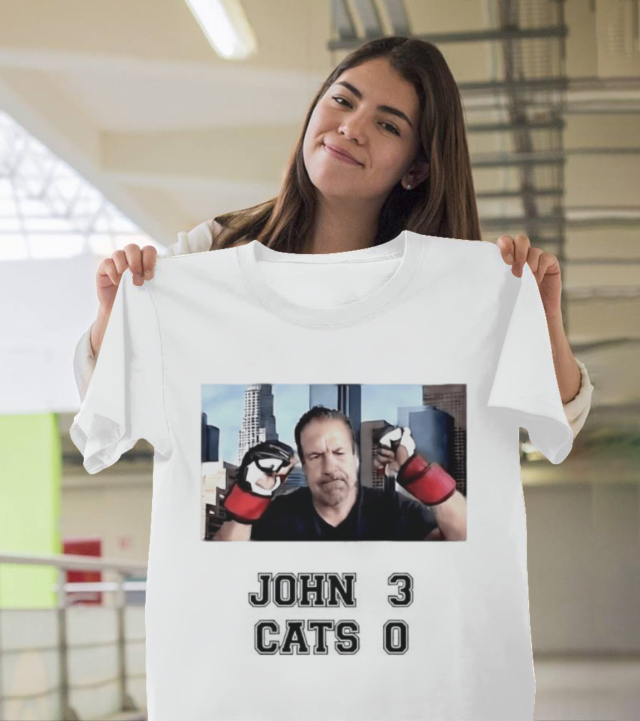 John Melendez Boxing Style Victory John 3 Cats 0 T-Shirt