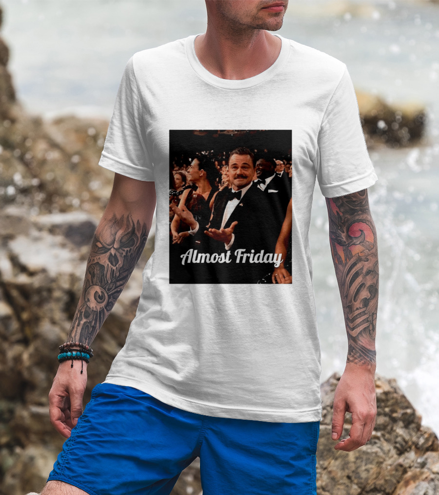 Almost Friday Leo Mustache Tuxedo Event T-Shirt