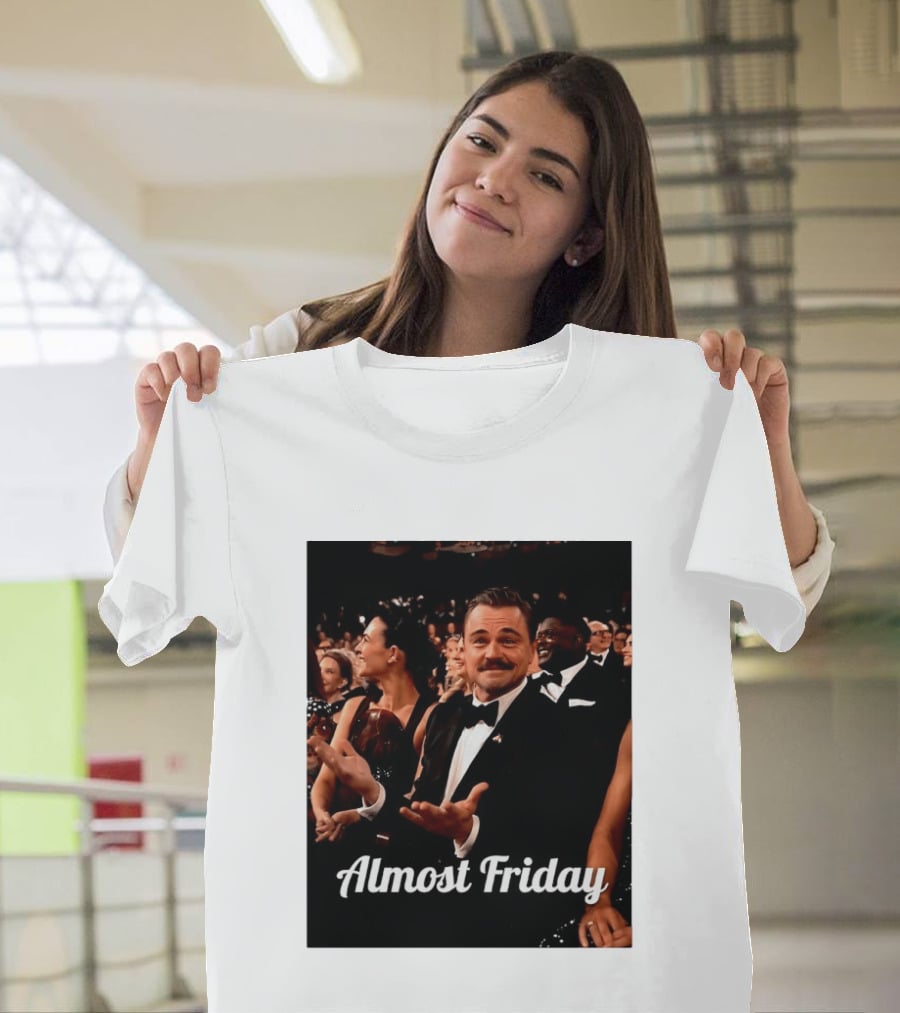 Almost Friday Leo Mustache Tuxedo Event T-Shirt